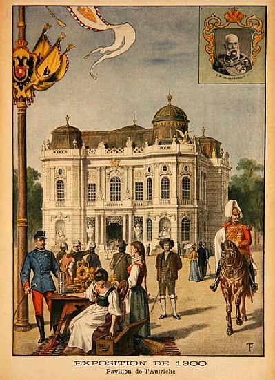 The Austrian Pavilion at the Universal Exhibition of 1900, Paris, illustration from ''Le Petit Journ from French School