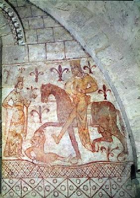 Hugues IX (c.1163-1219) Lusignan defeating Nur al-Din (1116-74) in Syria