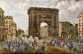 Procession of Pope Pius VII (1742-1823) in Paris, 28th November 1804