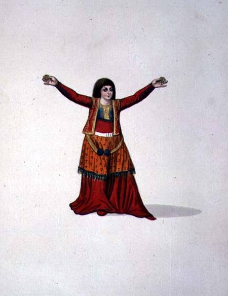 Turkish Transvestite Dancer, Ottoman period from French School