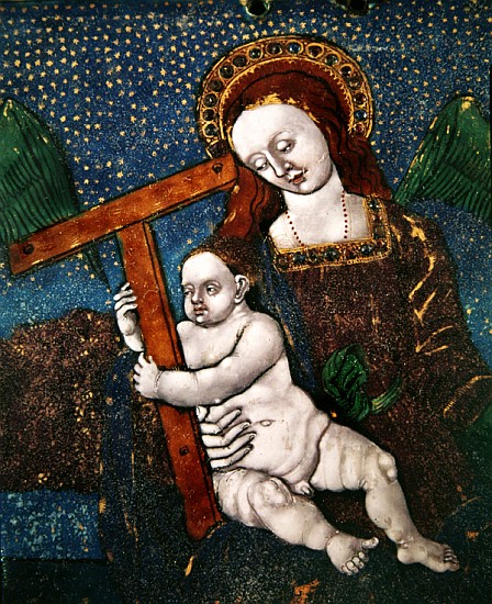 Virgin and Child (enamel) from French School