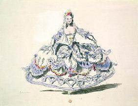 Opera Costume, from the Menus Plaisirs Collection, facsimile by A. Guillaumot Fils (colour litho)