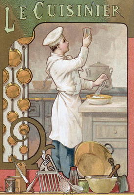 The Cook, c.1899 (colour litho) from French School, (19th century)