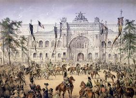 The Palais de l'Industrie at the Exposition Universelle in 1855 (coloured engraving)