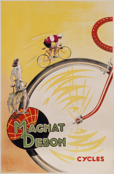 Poster advertising 'Magnat Debon' cycles from French School, (20th century)