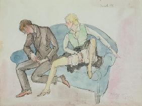 The Duet, 1934 (pencil, w/c)