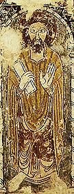 Portrait of an apostle. from Fresko (romanisch)