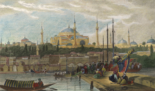 Constaninople, Hagia Sophia c. 1840 from Friedrich Geißler