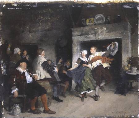 Couple Dancing in a Tavern from Friedrich von Puteani