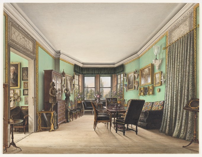 A Room in Schloss Buchwald from Friedrich Wilhelm Klose