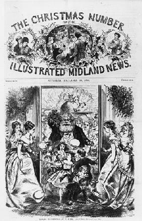 Bringing in Christmas, front cover of the ''Illustrated Midland News'', December 18th 1869