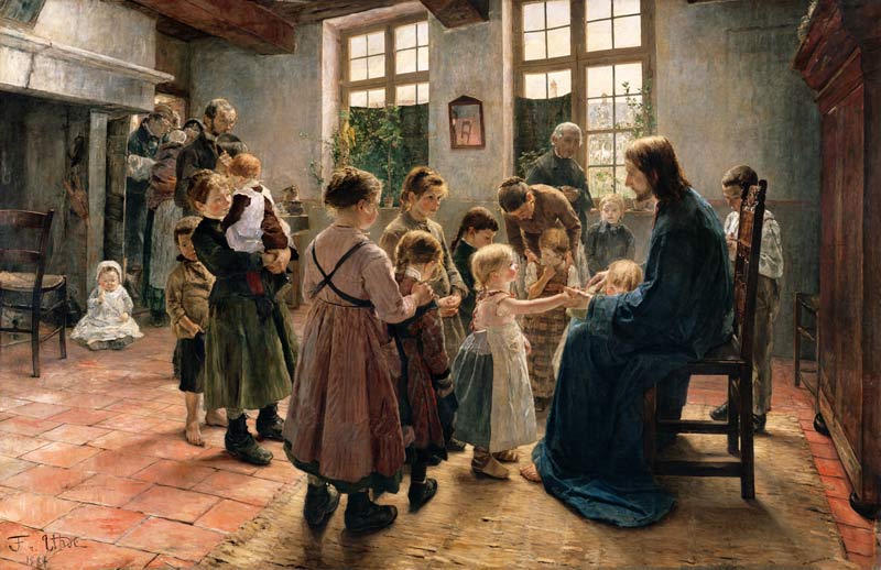 Let come the child flax come to me from Fritz von Uhde