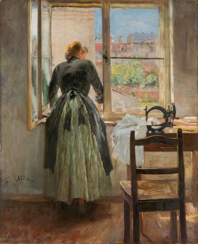 F.v.Uhde, Mädchen am Fenster from Fritz von Uhde