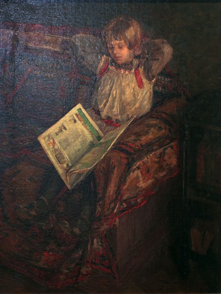 F.v.Uhde, Lesendes Mädchen from Fritz von Uhde