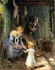 The Holy Family in the workshop. from Fritz von Uhde