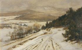 Taunus Mountains in Winter, before 1900 (oil on canvas)