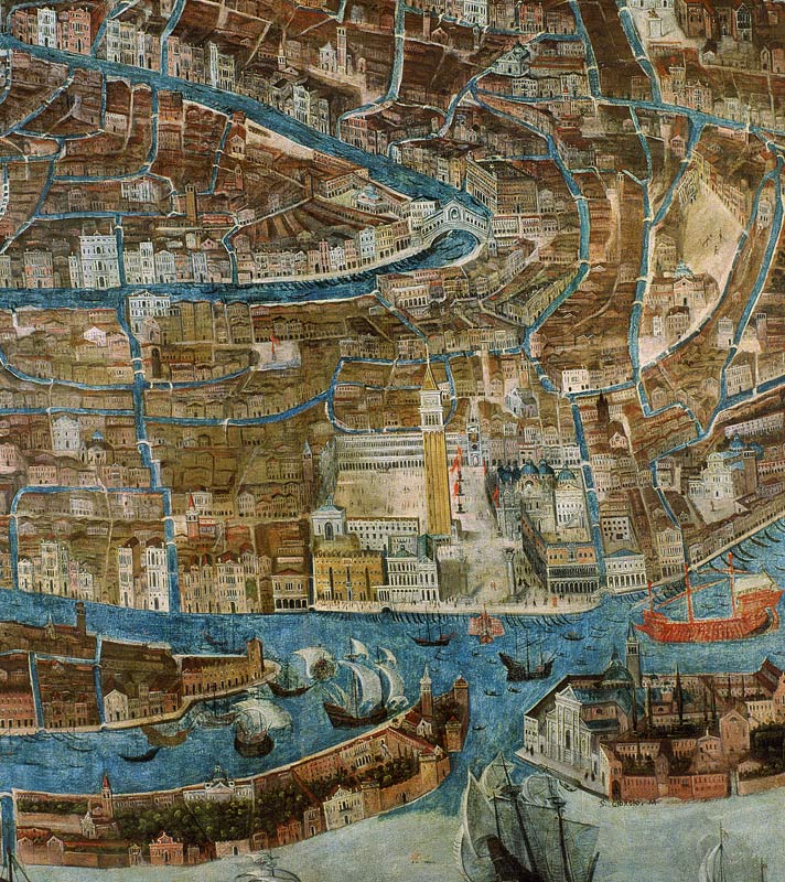 Map of Venice, first half of 17th century (detail of 64062) from G. Barzenti