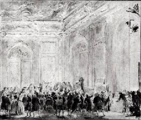 Scene with a Sale of Paintings
