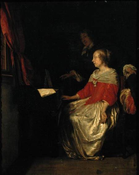 The Virginal Lesson from Gabriel Metsu