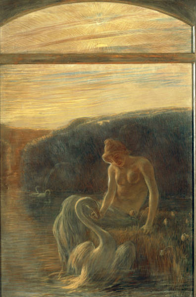G.Previati / Leda / Paint./ c.1900 from Gaetano Previati
