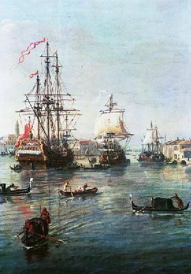 Die Hafeneinfahrt von Venedig.