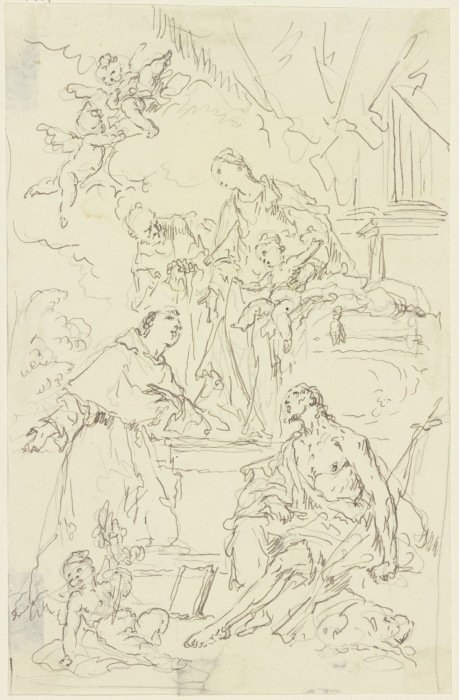 Madonna mit den Heiligen Joseph, Antonius von Padua und Johannes dem Täufer from Gaspare Diziani