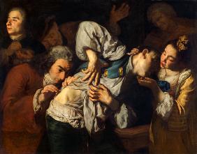 G.Traversi / Il ferito / Paint./ 1752