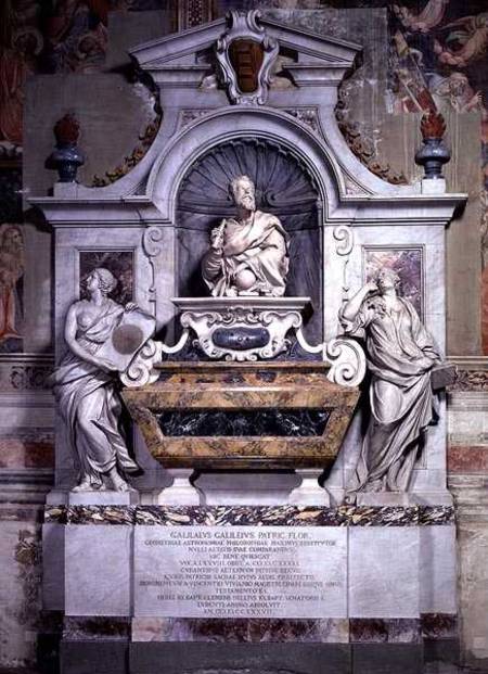 Monument to Galileo Galilei (1564-1642) and his pupil Vincenzo Viviani, set up from G.B.  Foggini