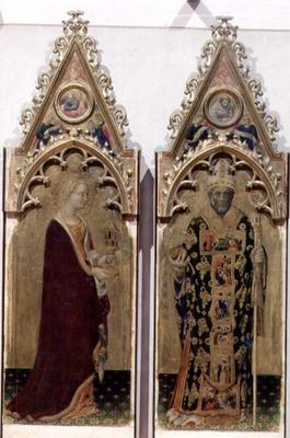 Two saints from the Quaratesi Polyptych: St. Mary Magdalen and St. Nicholas 1425 (tempera on panel) from Gentile da Fabriano