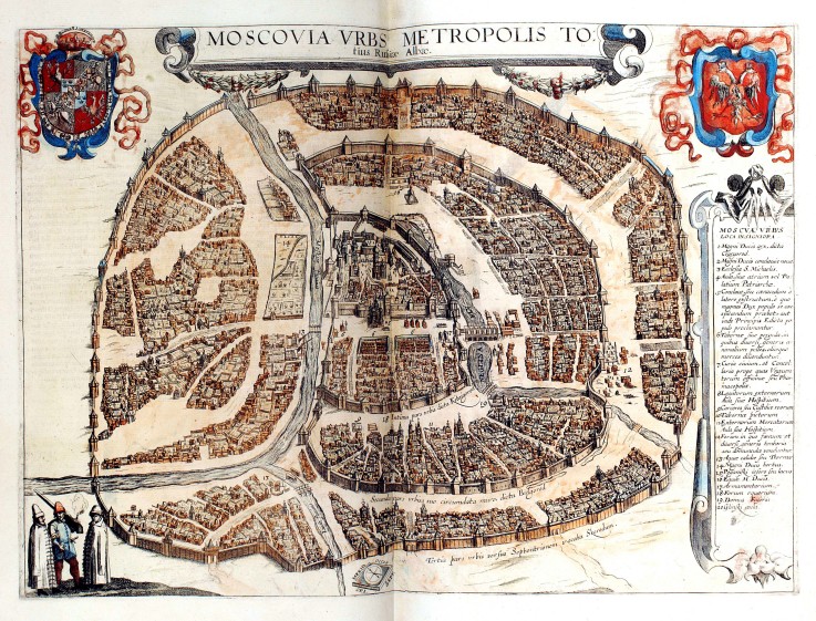 Map of Moscow from Georg Braun