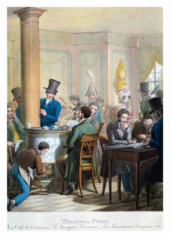 The Cafe de Commerce, from 'Tableau de Paris'  on from Georg Emanuel Opitz