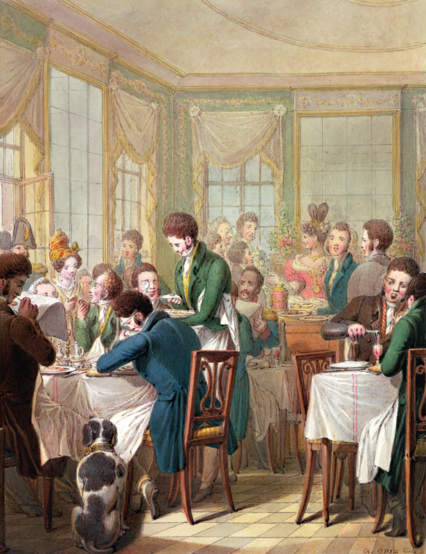 The Restaurant in the Palais Royal from Georg Emanuel Opitz