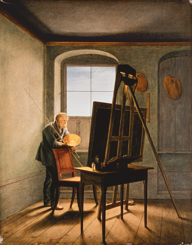 Caspar David Friedrich in his studio from Georg Friedrich Kersting