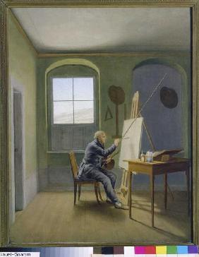 Caspar David Friedrich in the studio