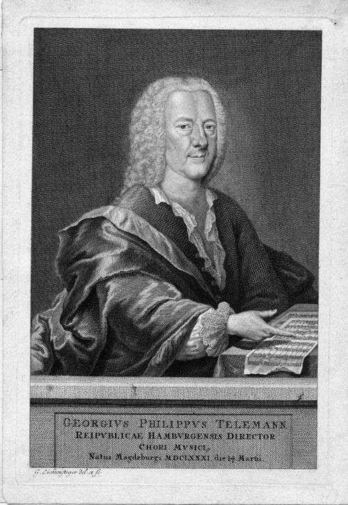Portrait of Georg Philipp Telemann (1681-1767) from Georg Lichtensteger