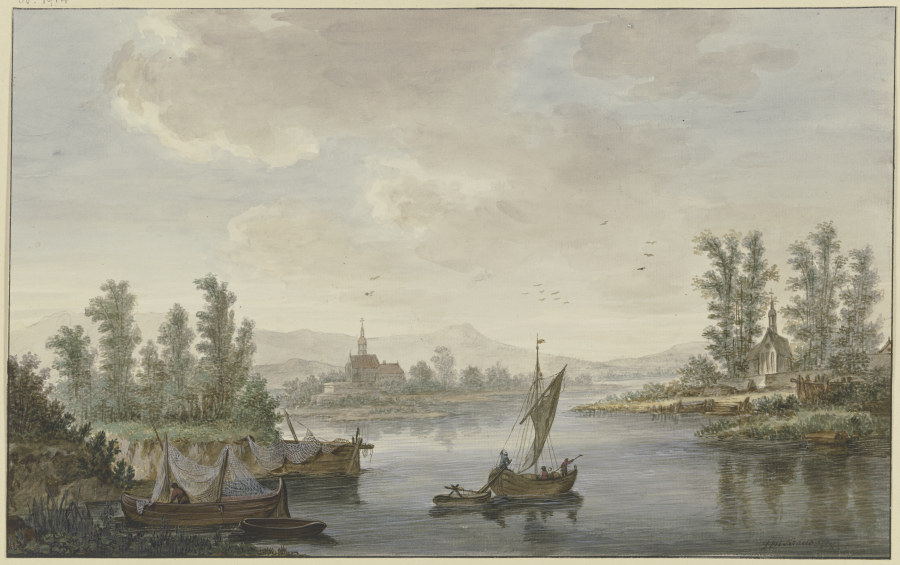 River landscape from Georg Melchior Kraus