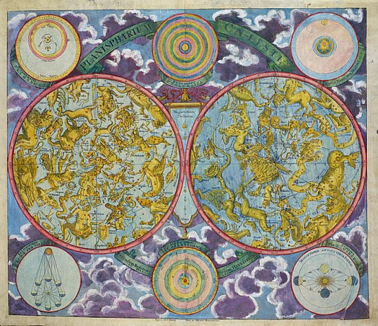 Celestial Map of the Planets from Georg Christoph II Eimmart