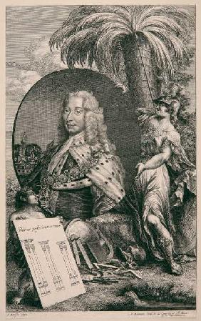 König Georg II von Großbritannien und Irland (Allegorie auf die Gründung der Universität Göttingen?)