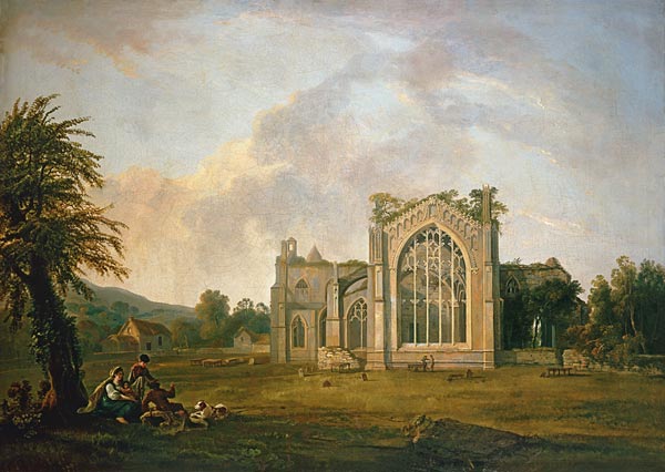 The ruins of the Melrose Abbey. from George Barret