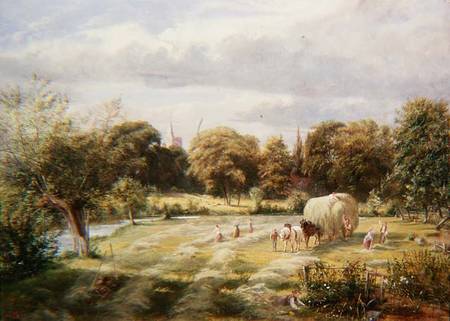 Harvesting Near Cranbrook, Kent from George Bernard O'Neill