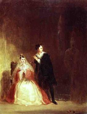 Hamlet and Gertrude with the Ghost, Act III Scene 4 from 'Hamlet'
