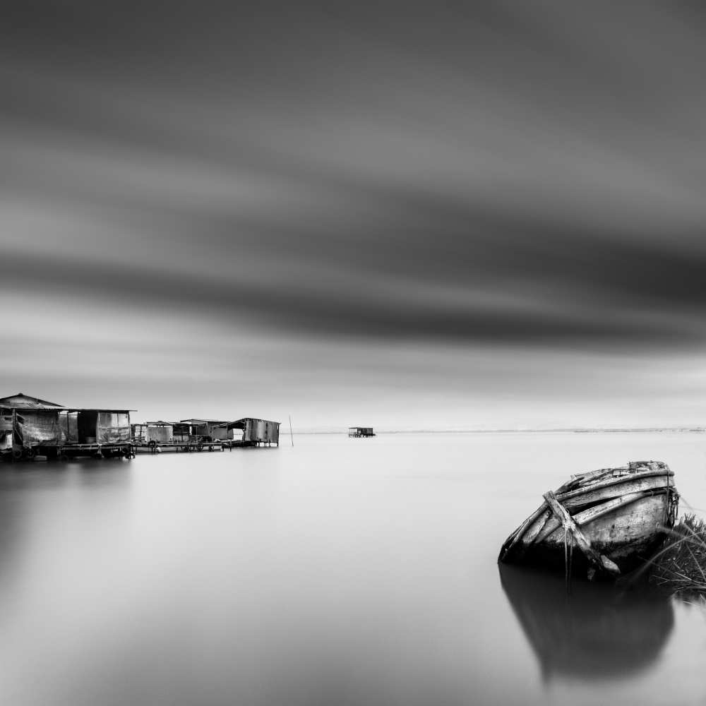 Fisherman's Boat and Huts from George Digalakis