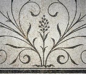 Detail of a floral floor pattern, c.1880 (mosaic)