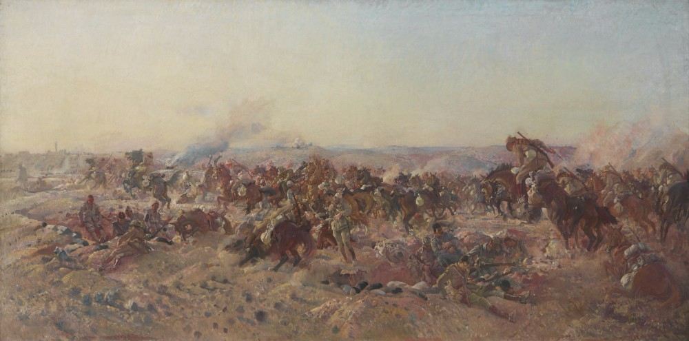 The Charge of the Australian Light Horse at Beersheba from George Lambert