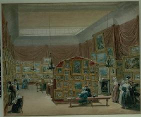 Interior of the Gallery of the New Society of Painters in Watercolour, Old Bond Street, 1834