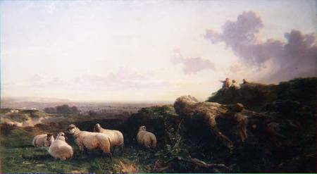 Evening on the South Downs from George Vicat Cole