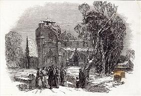 Christmas morning: Going to Church; engraved by W.J. Linton, from ''The Illustrated London News'', 2