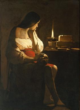The St. Magdalena with the night light (called: Madeleine Terff)