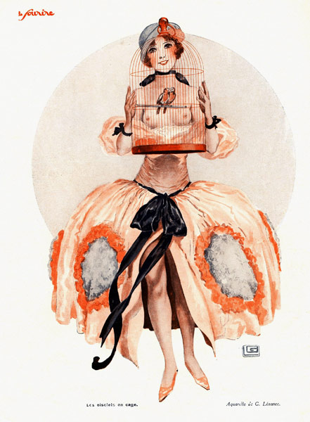 Front Cover of ''Le Sourire'' (colour litho)  from Georges Leonnec