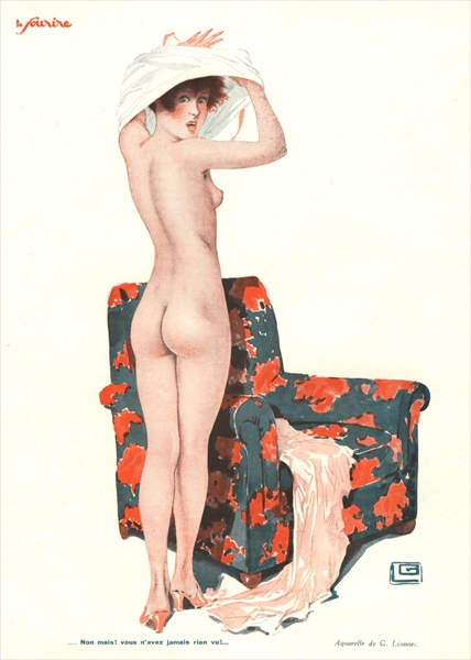 Illustration from ''Le Sourire'' (colour litho)  from Georges Leonnec